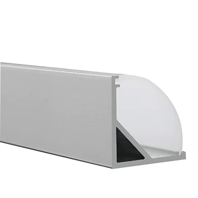 custom made 1m 2m 3m Black PC Cover 12mm width V Shape Channel Aluminum LED Profile Light for LED strip
