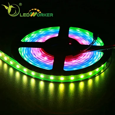 Dream Color rgb digital smart led strip light ws2812b ws2813 sk6812 5v magic rgbw addressable dmx pixel 144 led light strip
