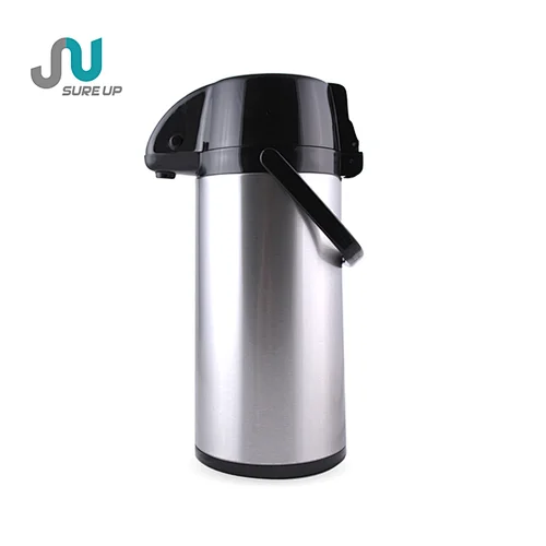 2020 nouveau produit doublure en verre termo airpot pompe pot cafetière SS corps verre à l'intérieur