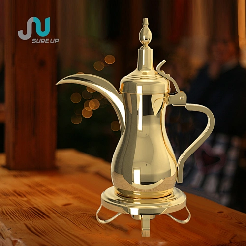 stainless steel arabic dallah with base