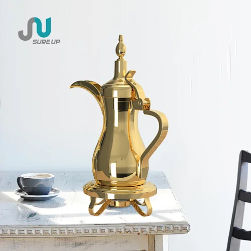 stainless steel arabic dallah with base
