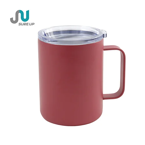 stainless steel thermos mug with handle