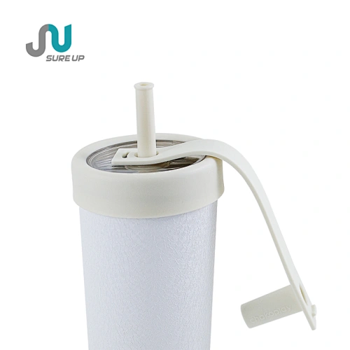 straw of stainless steel thermos mug