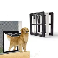 Household Mesh Automatically Close Lockable Cat Dog Flap Door Pet Safety Gate