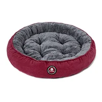 HongQiang Dog kennel cat kennel round short wool winter kennel pad cat bed mat small and medium-sized dogs