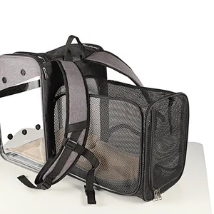 HQP-CB08 HongQiang Pet Suppiles Travel Carrier Backpack Convenient Breathable Shoulder Dog Cat Bag