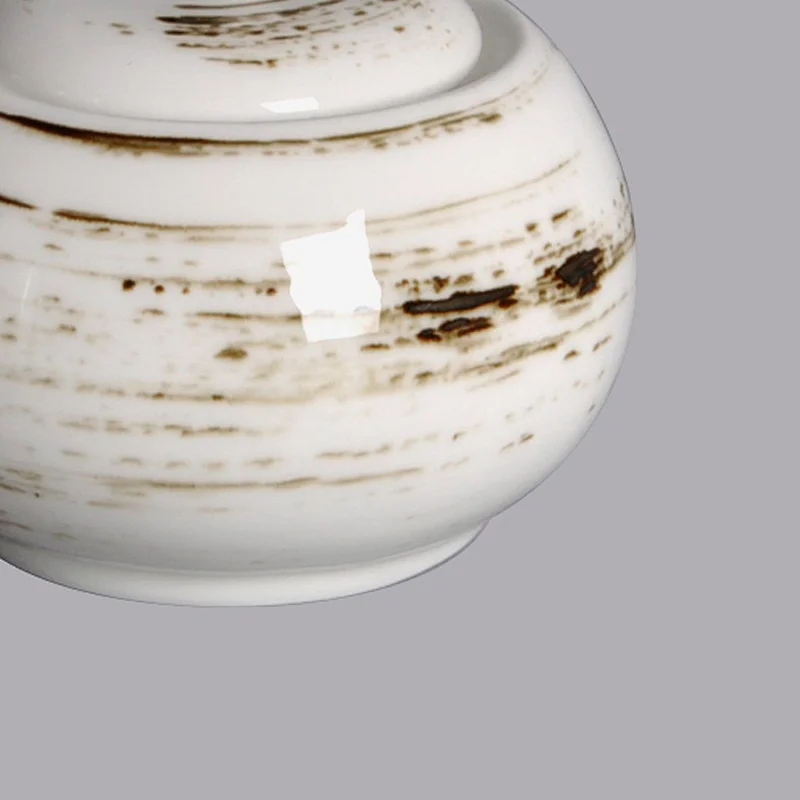 wholesale custom crockery porcelain ceramics sugar pot with lid