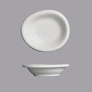 P&T factory new design hotel restaurant white round ceramics porcelain tapas serving dishes saucer dish
