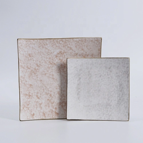hot sale hotel restaurant dishwasher safe dessert white porcelain ceramic square plates
