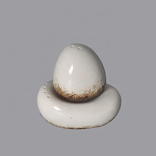 wholesale stone round porcelain ceramic salt and pepper shakers