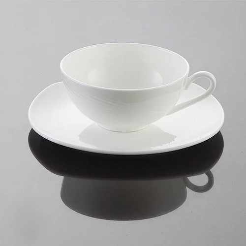 P&T Royal dinnerware bone china drinking teacup elegant hollow white coffee cup with holder
