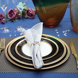 P&T Royal Ware 12 inch vintage white small bone china ceramic catering serving dish plate