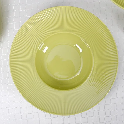 Factory Direct Wholesale Hotel and Restaurant Ceramic Porcelain Serving Plate for Salad, Pasta Plate, Soup Plate for Hotel
