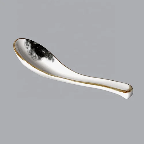 new design ceramic porcelain spoon for restaurant hotel