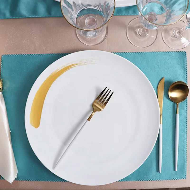 wholesale charger plates flat serving platter china dinnerware Banquet porcelain dinner plate manufacturer