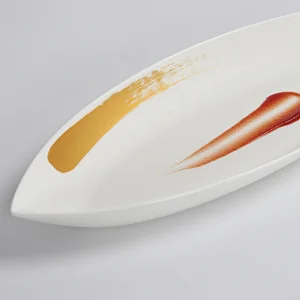 handmade 16inch custom hotel catering wedding supermarket sharp corners porcelain dinner plates serving dishes price wholesale