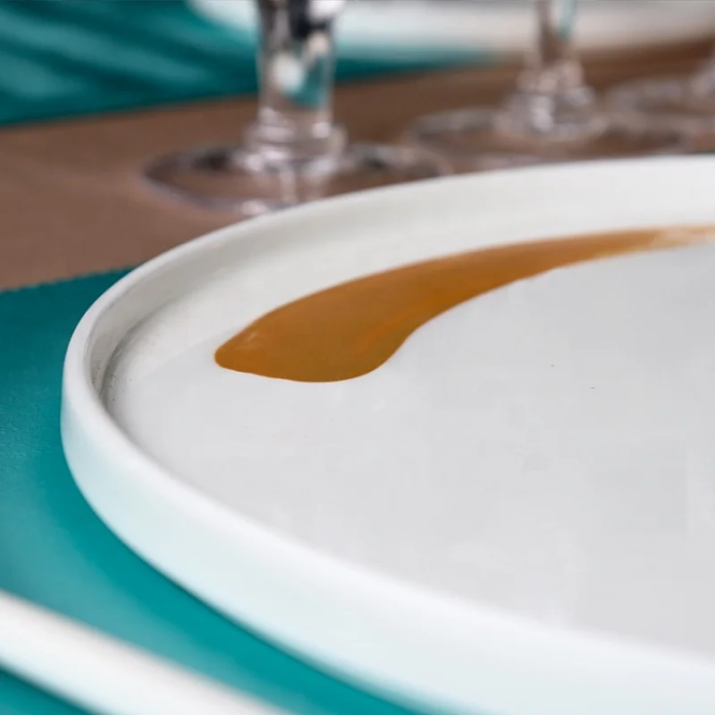 wholesale charger plates flat serving platter china dinnerware Banquet porcelain dinner plate manufacturer