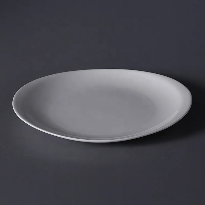 White western oval bone china steak main course plates ceramic meat plate for restaurant