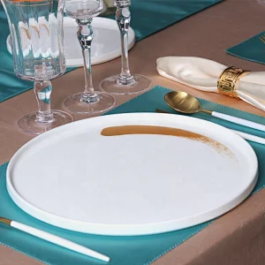 wholesale charger plates flat serving platter china dinnerware Banquet porcelain dinner plate manufacturer