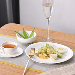 White western oval bone china steak main course plates ceramic meat plate for restaurant
