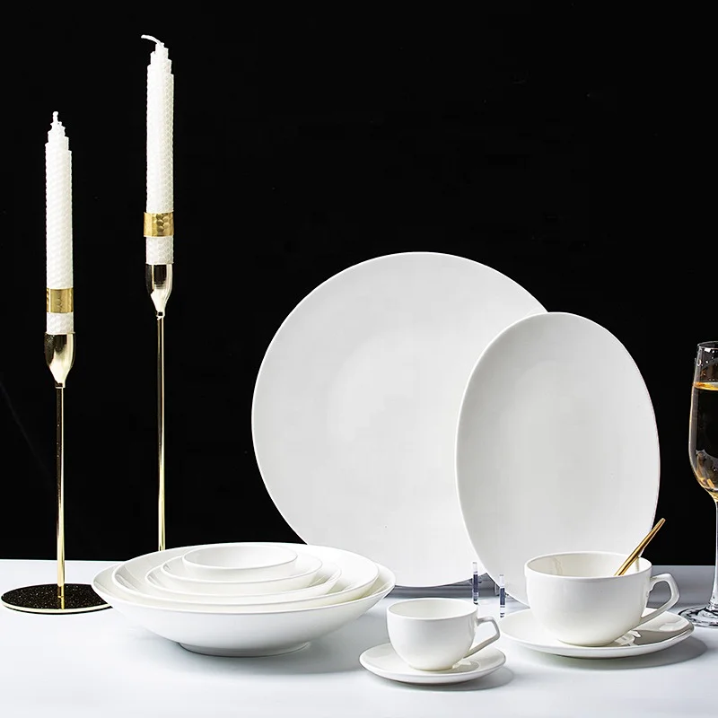15cm restaurant dinnerware cutlery luxurious buffet serving transparent light bone china charger dinner plate wholesale