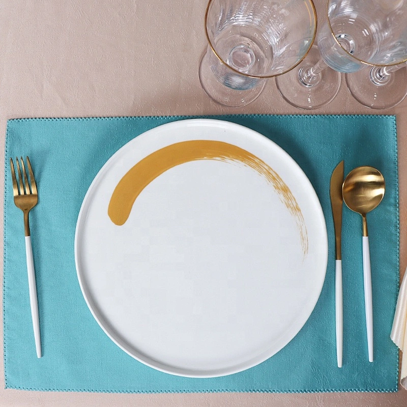 wholesale charger plates flat serving platter china dinnerware Banquet porcelain dinner plate manufacturer
