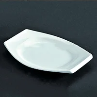 High quality boat shaped ceramic porcelain dessert plate