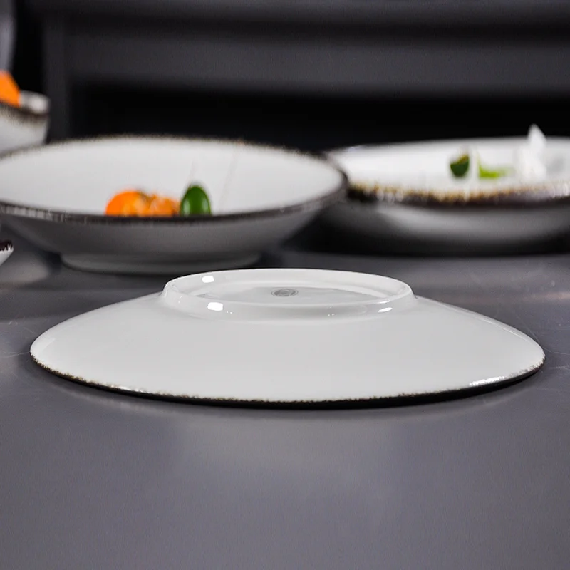 P&T porcelain ceramic porcelain restaurant&hotel round food plates for household banquet plates