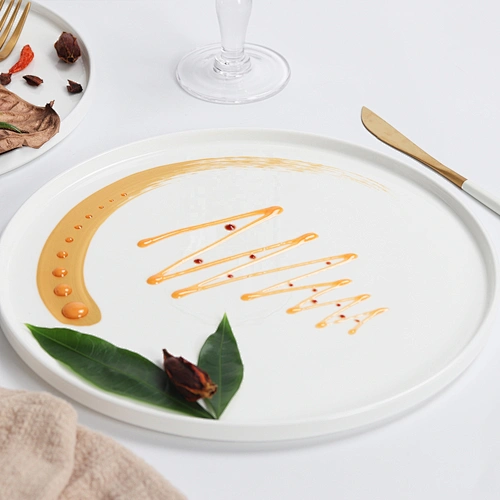 modern gold glazed serving dish bone china tableware nordic charger plates porcelain dinner sets for wedding hotel catering