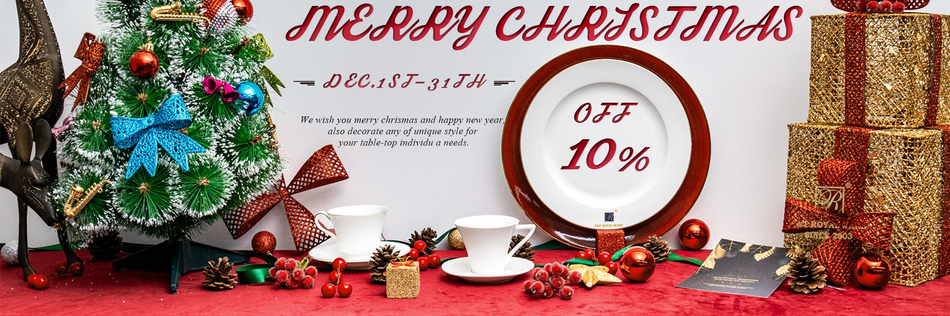 chrismas bone china dinnerware