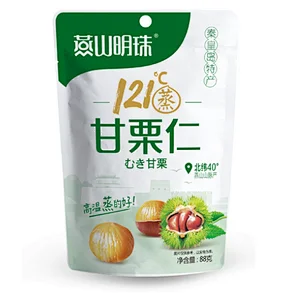 New Sweet Healthy Peeled  Roasted Chestnut Snack with Foil Bag