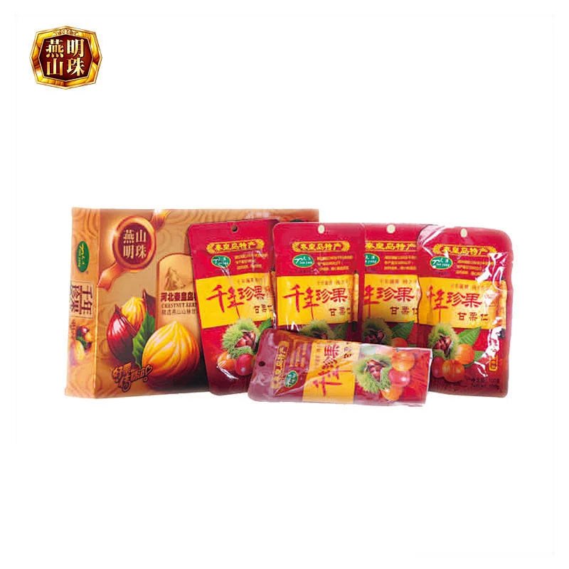 1000-Year Chinese  Organic Healthy Peeled Roasted Chestnut Snack In Gift Box