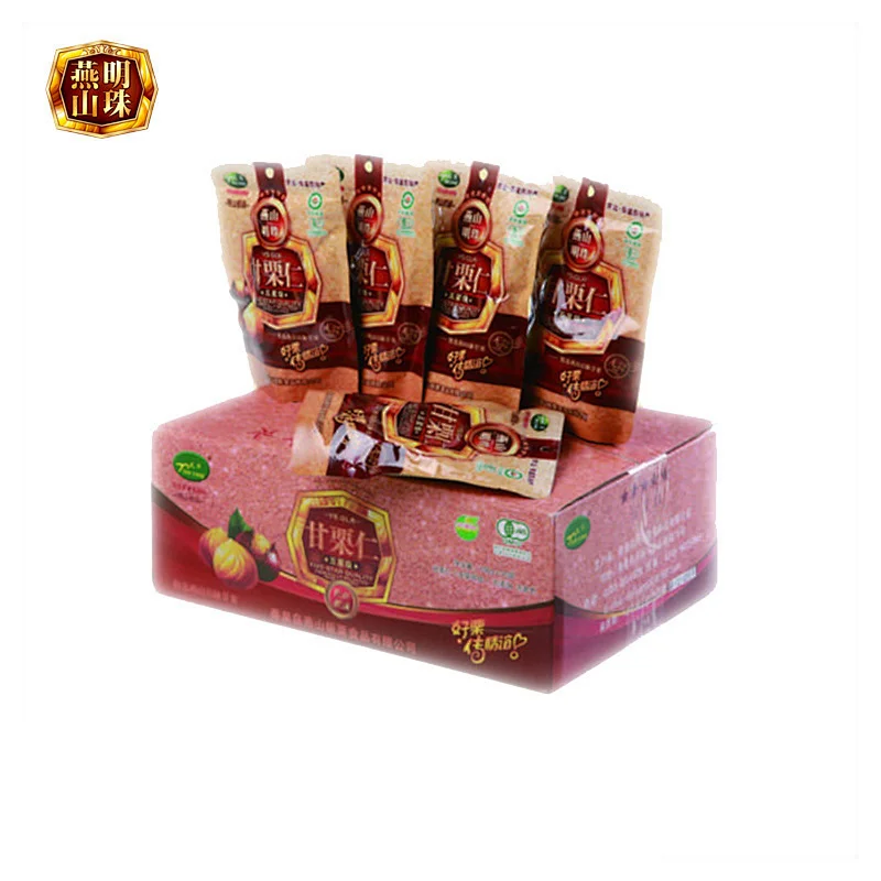 New Chinese Organic Healthy Peeled Roasted Chestnut with Foil Bag