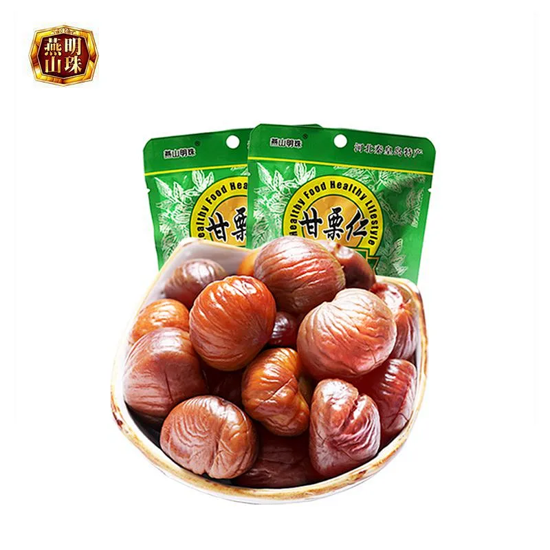 New Organic Healthy Peeled  Roasted Chestnut Snack with Foil Bag