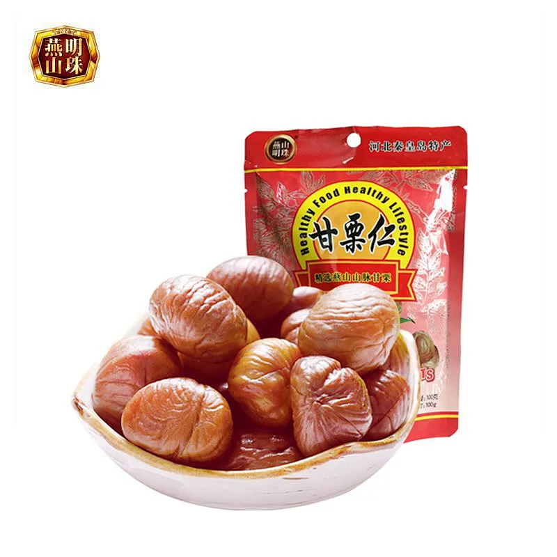Chinese  Organic Sweet Peeled Roasted Chestnut Snack Ready to Eat