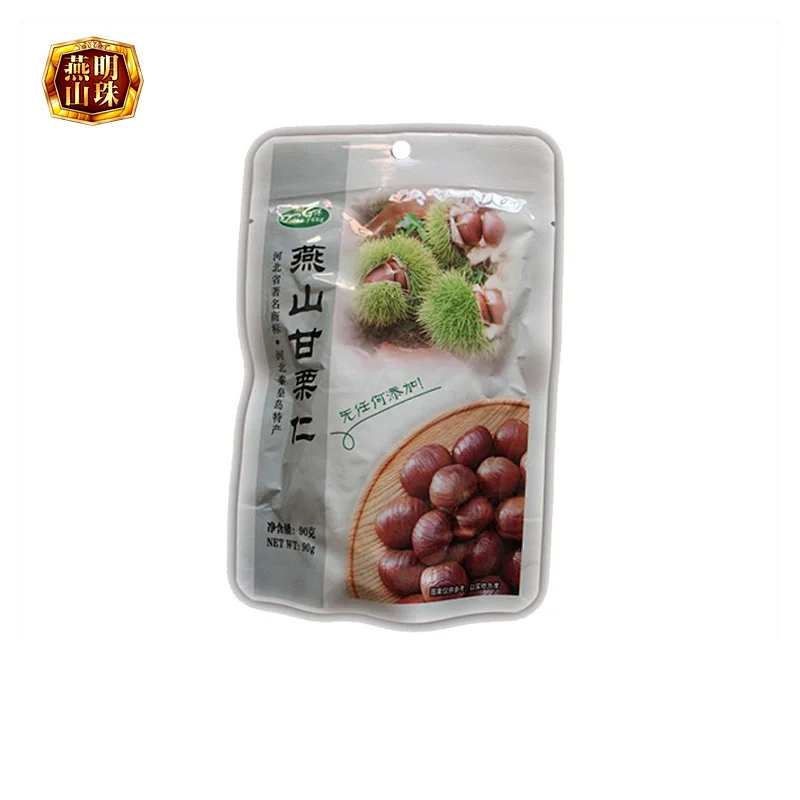 Roasted Peeled Chinese Chestnut Snacks with Pack