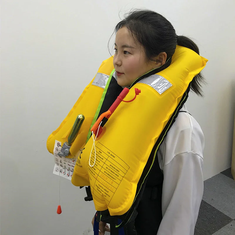 Eyson Custom Logo Solas Rescue Adult PFD Life Jaket Kayak Marine Swim Lifejacket Inflatable Belt Life Vest Jacket