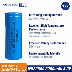 LiFePO4 Battery IFR22650 2000mAh 3.2V