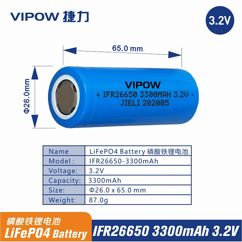 LiFePO4 Battery IFR26650 3300mAh 3.2V