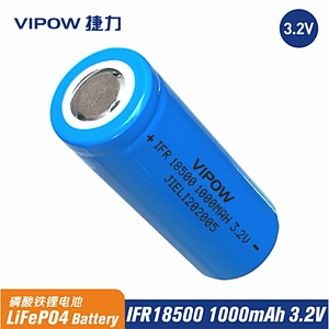 LiFePO4 Battery IFR18500 1000mAh 3.2V