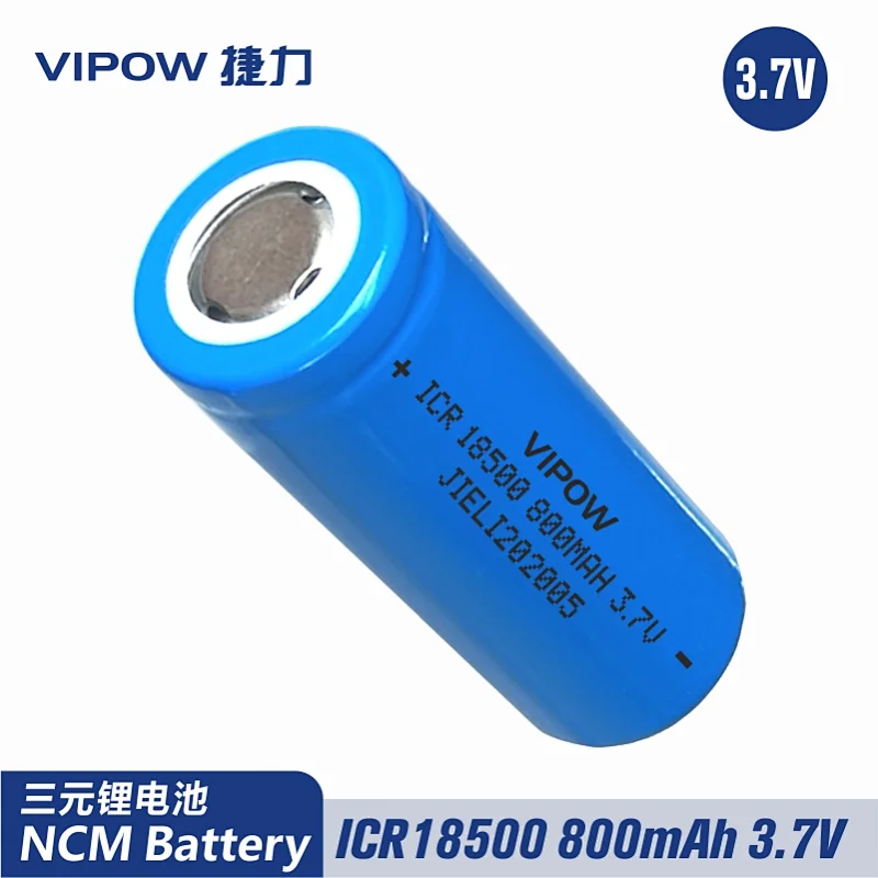 Lithium Battery ICR18500 800mAh 3.7V