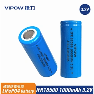 LiFePO4 Battery IFR18500 1000mAh 3.2V