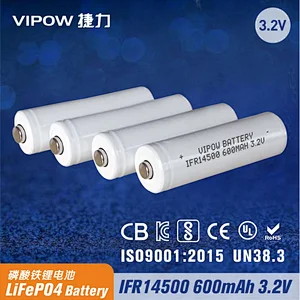 磷酸铁锂电池 IFR14500 600mAh 3.2V 尖头
