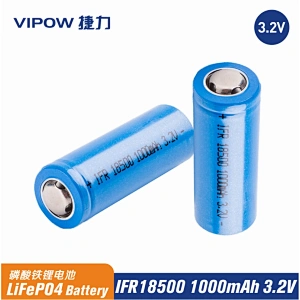 LiFePO4 Battery IFR18500 1000mAh 3.2V