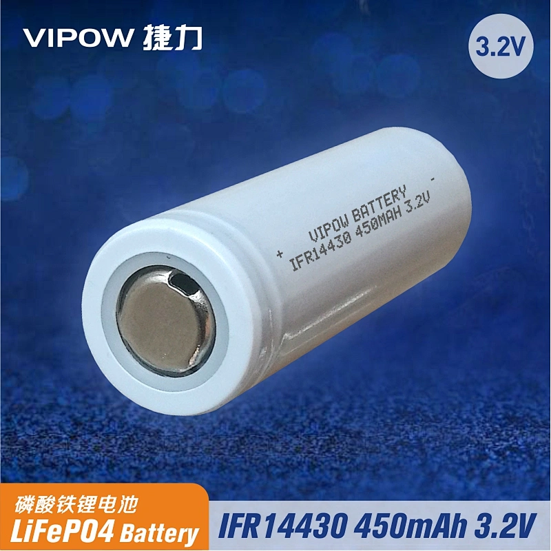 磷酸铁锂电池 IFR14430 450mAh 3.2V 平头