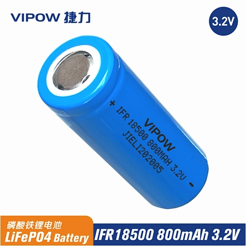 LiFePO4 Battery IFR18500 800mAh 3.2V