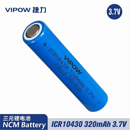 Lithium Battery ICR10430 320mAh 3.7V Flat Top