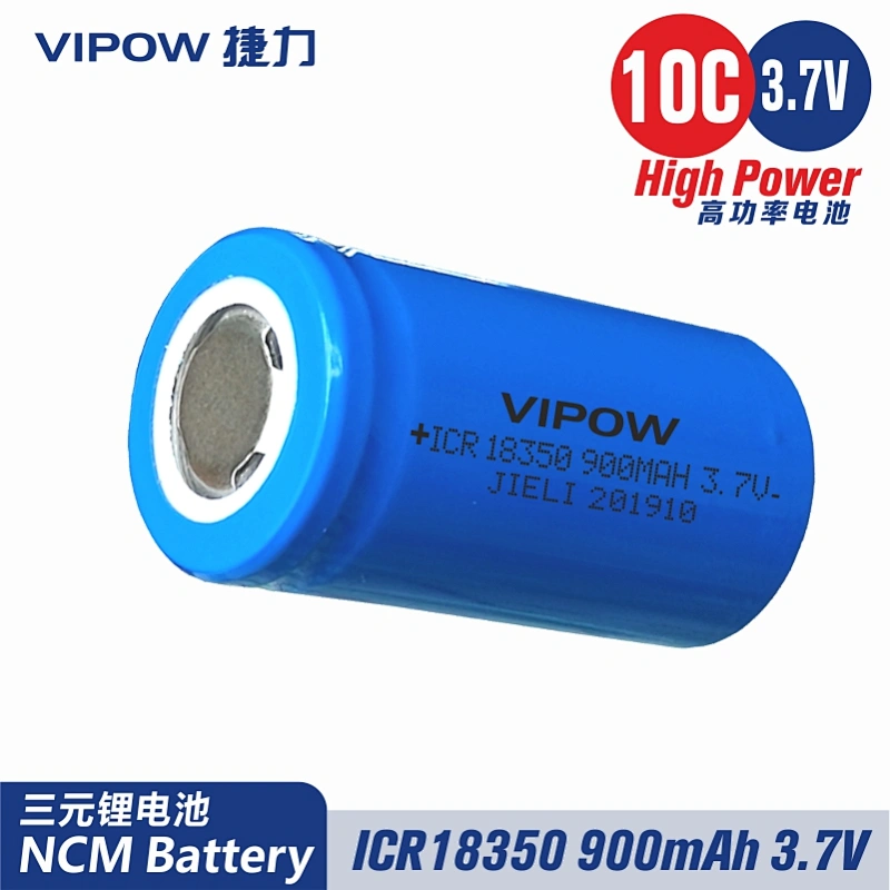 10C NCM Lithium Battery ICR18350 900mAh 3.7V