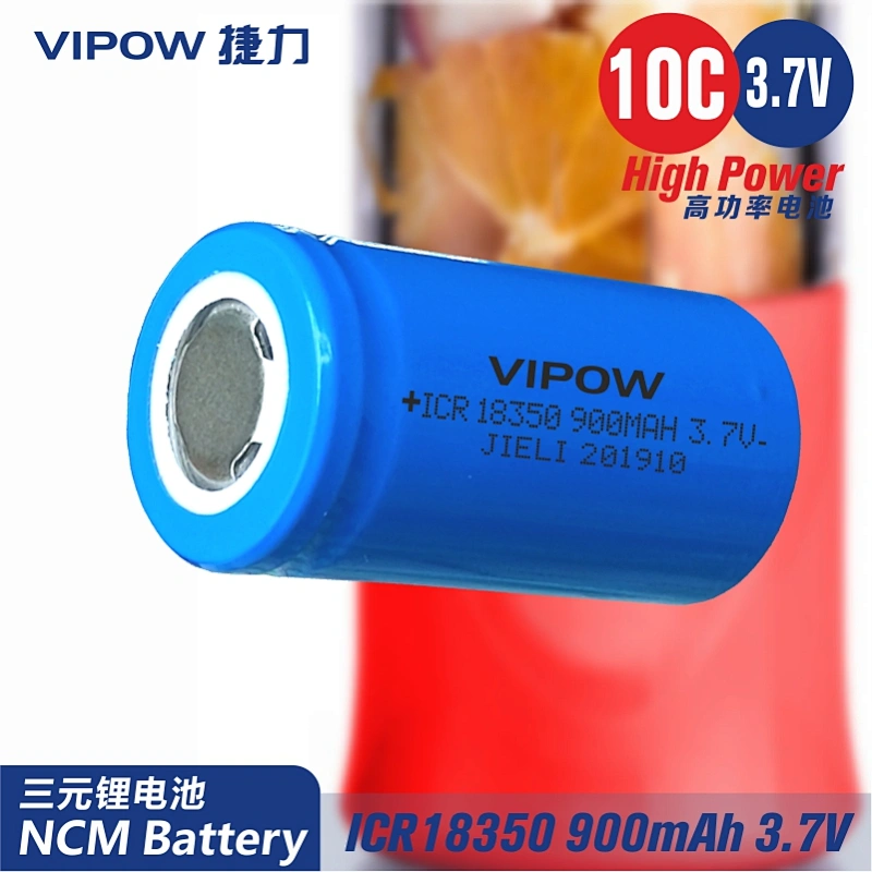 10C NCM Lithium Battery ICR18350 900mAh 3.7V