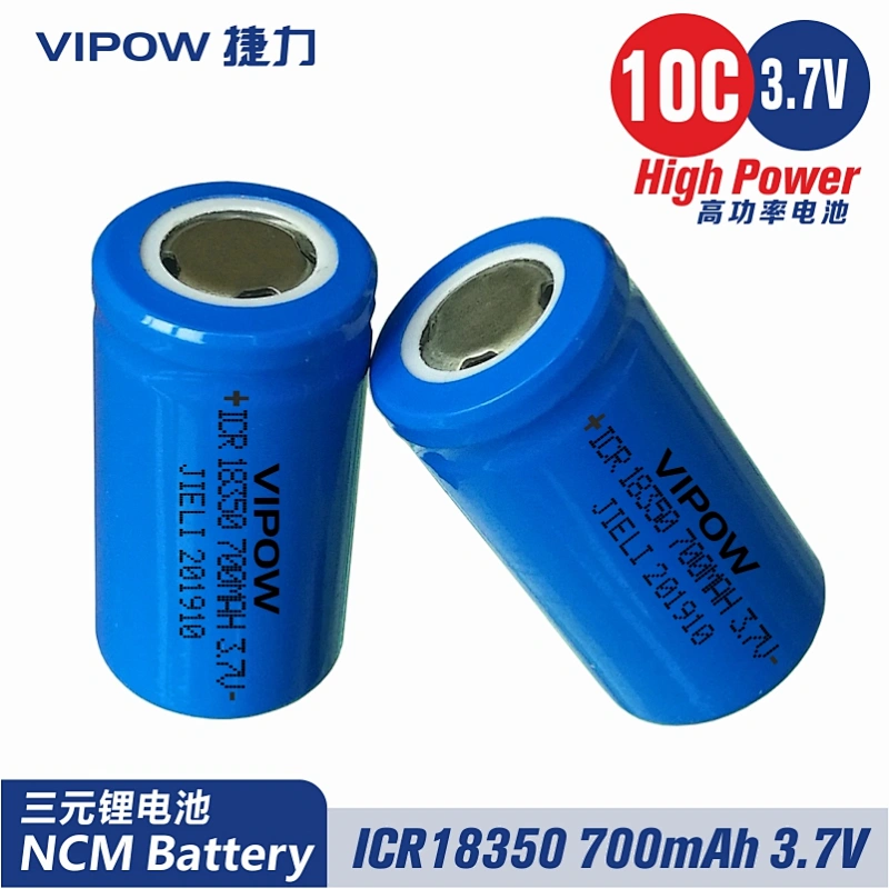 10C NCM Lithium ion Battery ICR18350 700mAh 3.7V